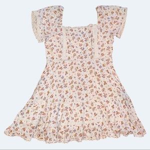 American Eagle Tiered Lace Mini Dress